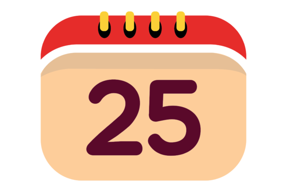 Brown Christmas Calendar Illustration: Graphics Review