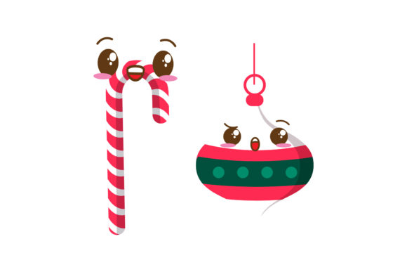Candy Ornament Set Christmas Vector Graphics & Illustrations