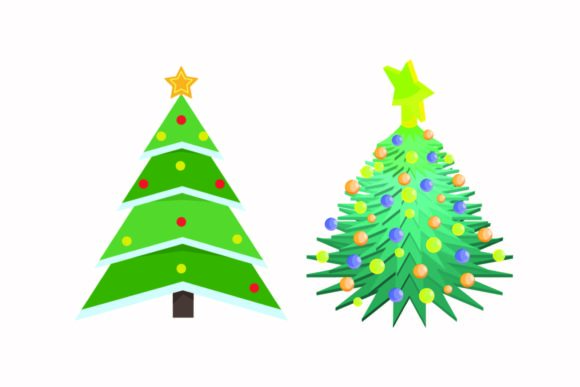 Christmas Bright Tree Illustration: Graphics Review