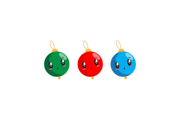 Christmas Cute Decorations Vector: Graphics & Illustrations
