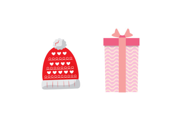 Christmas Gift Hat Set Vector: Graphics & Illustrations Review