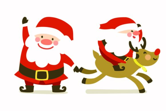 Christmas Santa Deer Character Vector Graphics Review