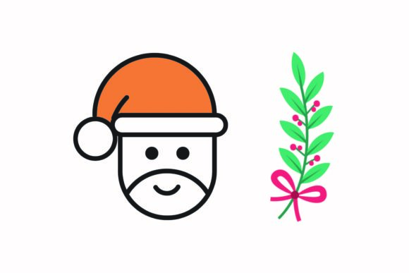 Christmas Snowman Holly Berries Graphics & Illustrations