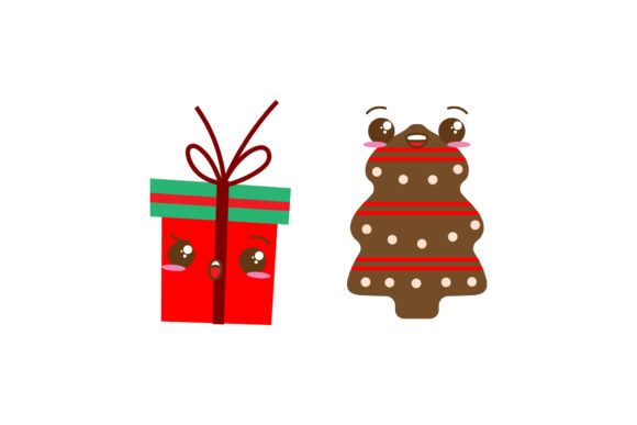 Gift and Cookies Set: Christmas Graphics & Illustrations