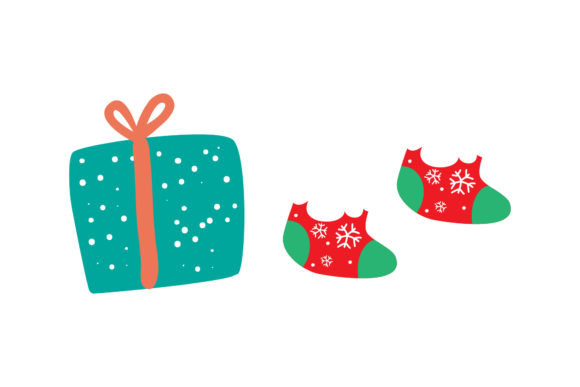 Gift Stocking Set Christmas Vector Graphics Review