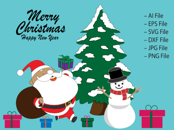 Merry Christmas Greet Card4: Festive Graphics for Editorial and Web Use