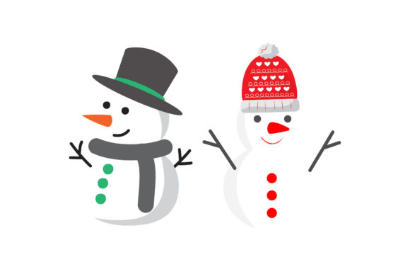 Snowman Set Graphics: Festive Illustrations for Branding