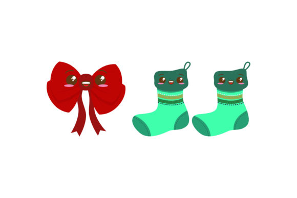 Stocking and Ribbon Graphics: Festive Illustrations for Branding