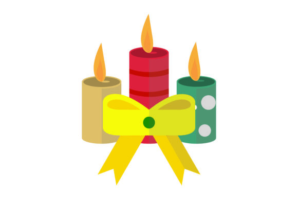 Three Christmas Candle with Ribbon: An Embroidery Review